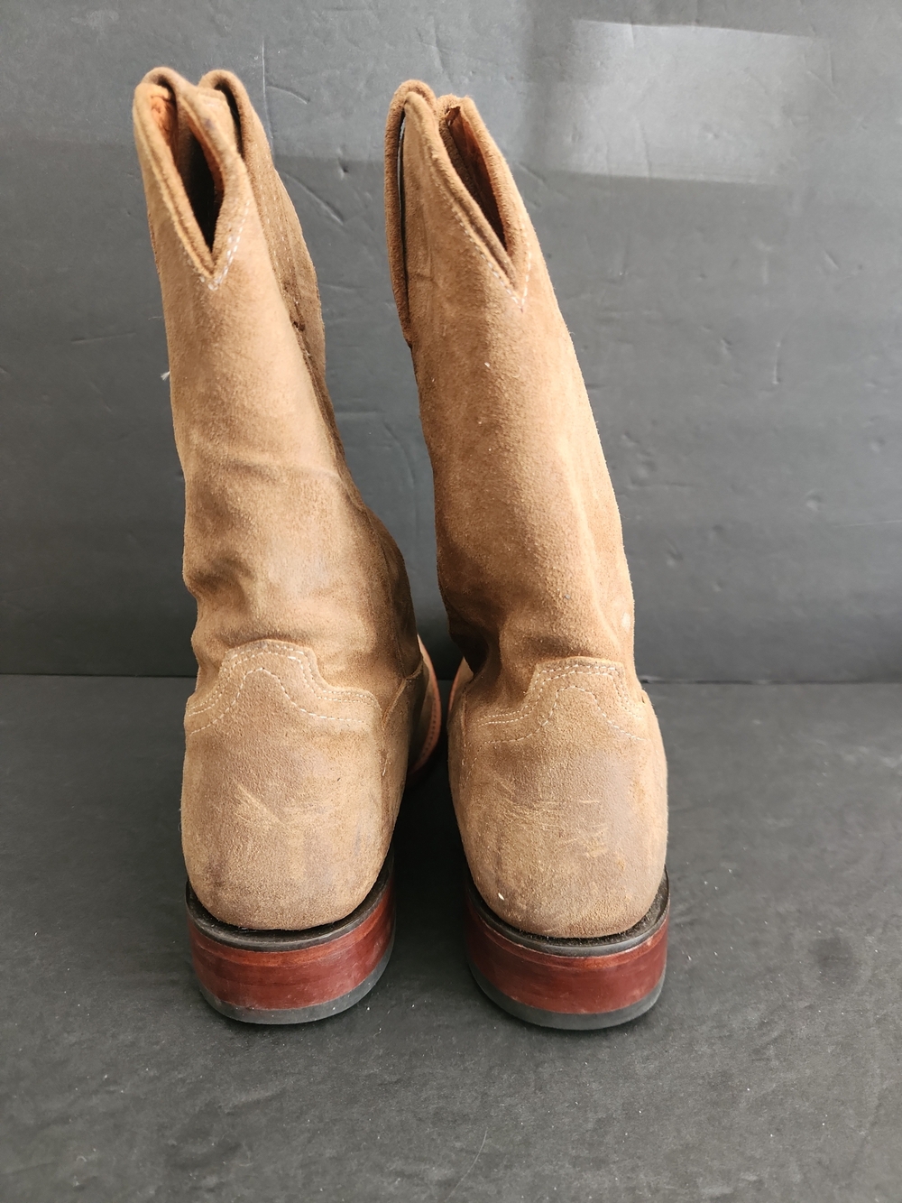 Moonshine Spirit Pancho Roughout Brown Suede Leather Western Boot Size Mens 9D - Picture 5 of 8